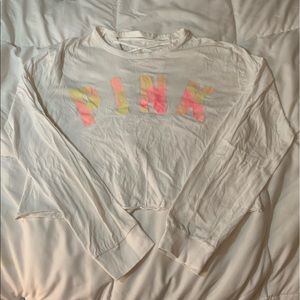 VS PINK || White Long-Sleeve Top